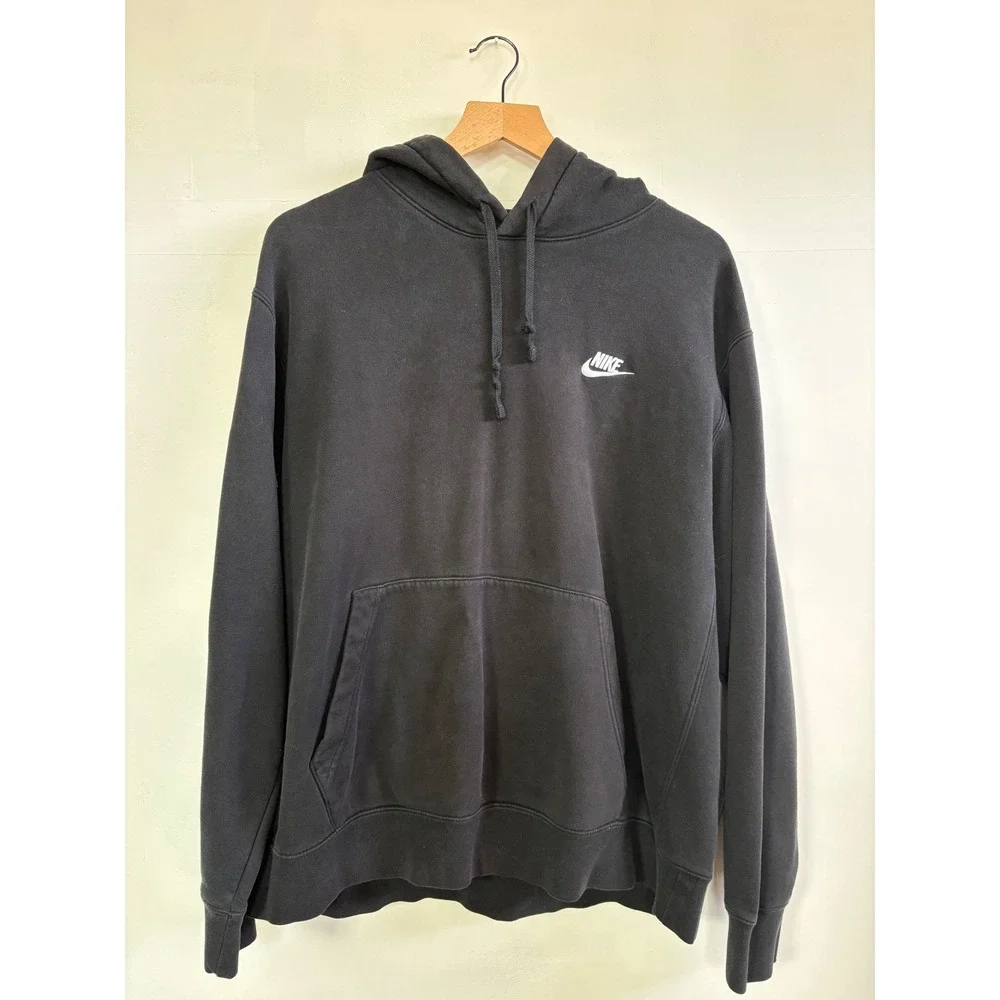 Nike Sportswear Club Fleece Hoodie Black XL BV2654-010 Mens Pullover Sweatshirt